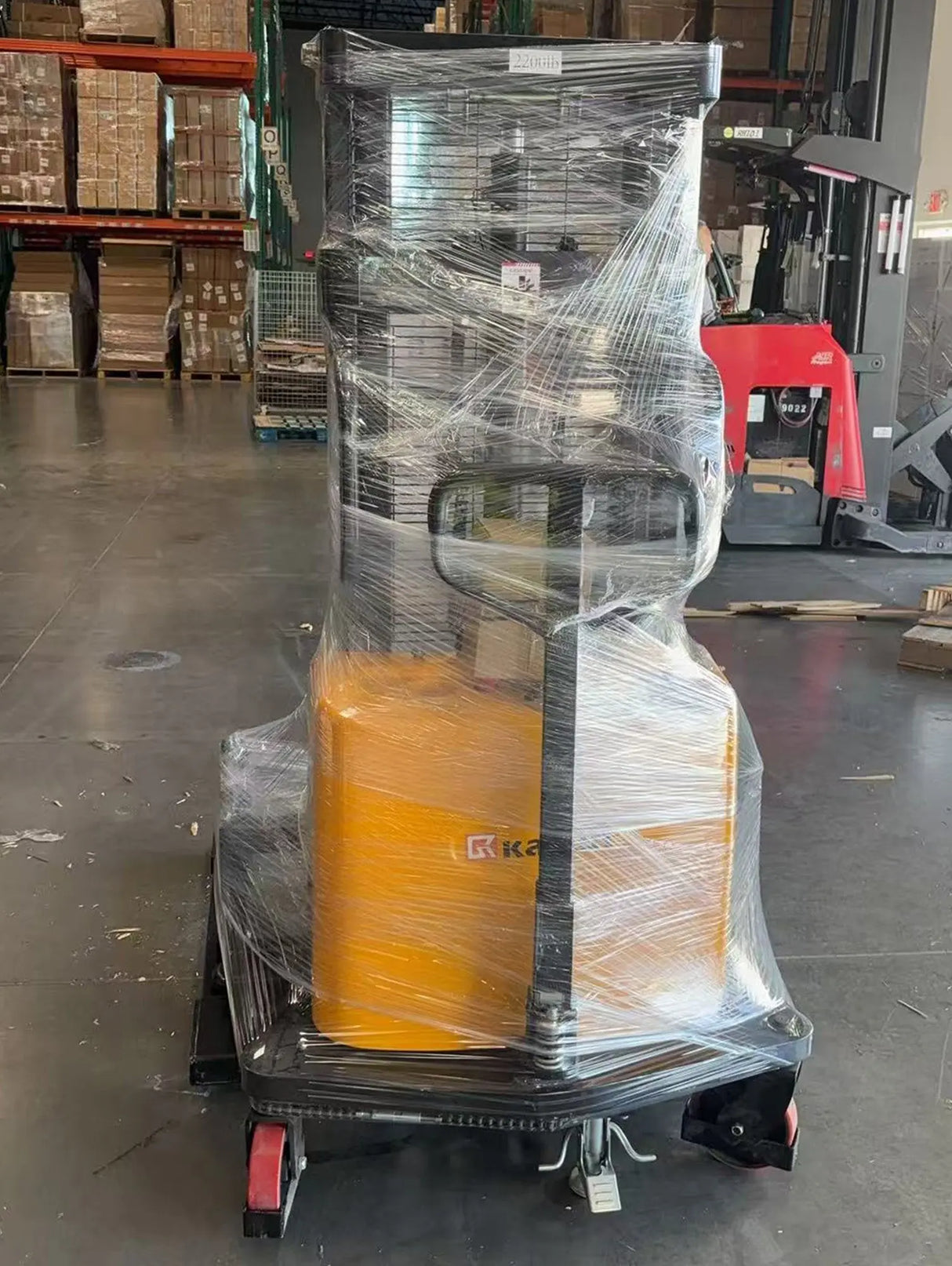 Used Semi-Electric Stacker 3300lbs Capacity, 98'' Lifting Height, Lightly Used Stacker KAIXUN