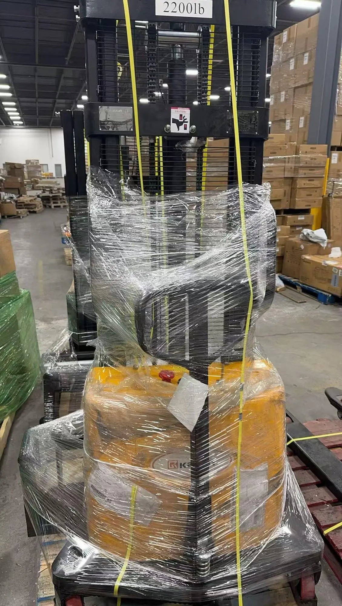 Used Semi-Electric Stacker 2200lbs Capacity, 98'' Lifting Height, KX-CTD10-118 KAIXUN
