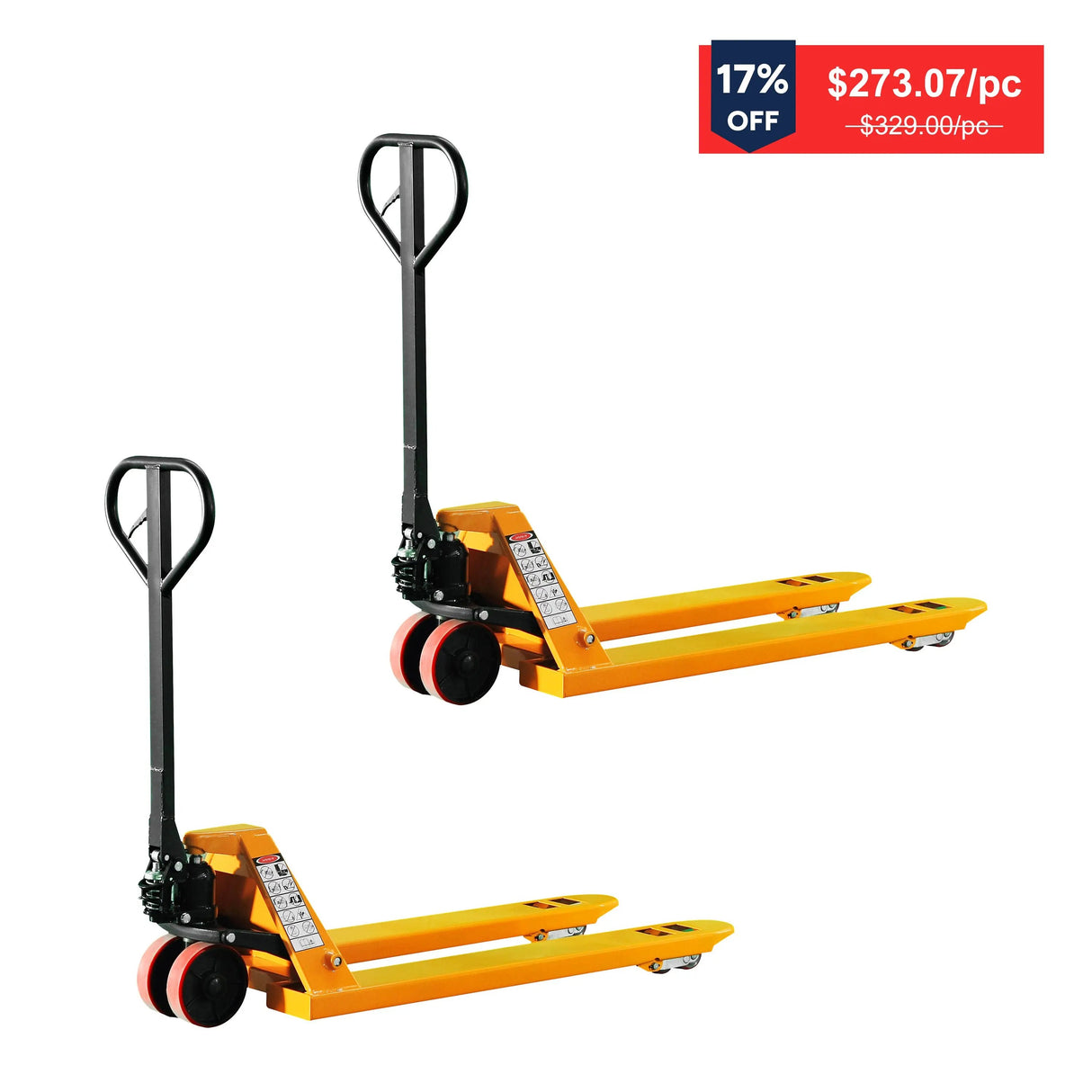 Manual Hydraulic Pallet Jack| 4400 lbs| 48"x27" Forks| PU Wheels| KX-SDC20 KAIXUN