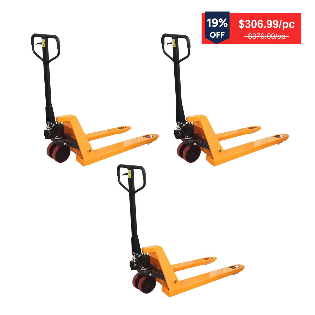 Manual Hydraulic Pallet Jack| 6600 lbs| 48"x27" Forks| PU Wheels | KX-SDC30 KAIXUN