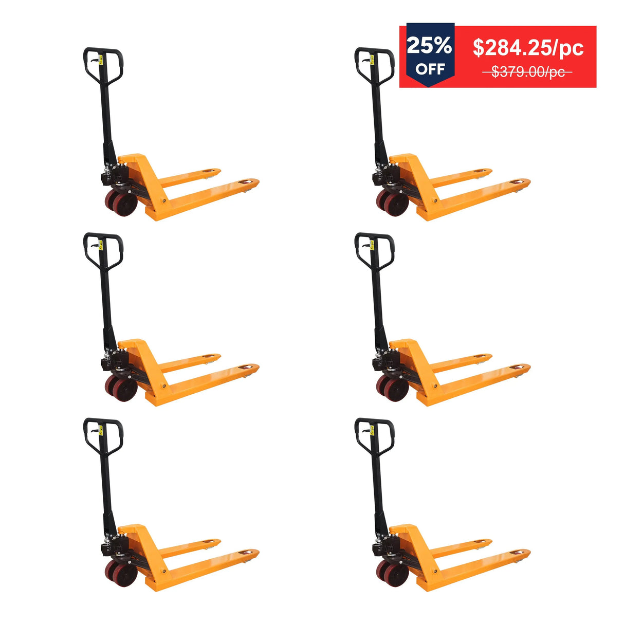 Manual Hydraulic Pallet Jack| 6600 lbs| 48"x27" Forks| PU Wheels | KX-SDC30 KAIXUN