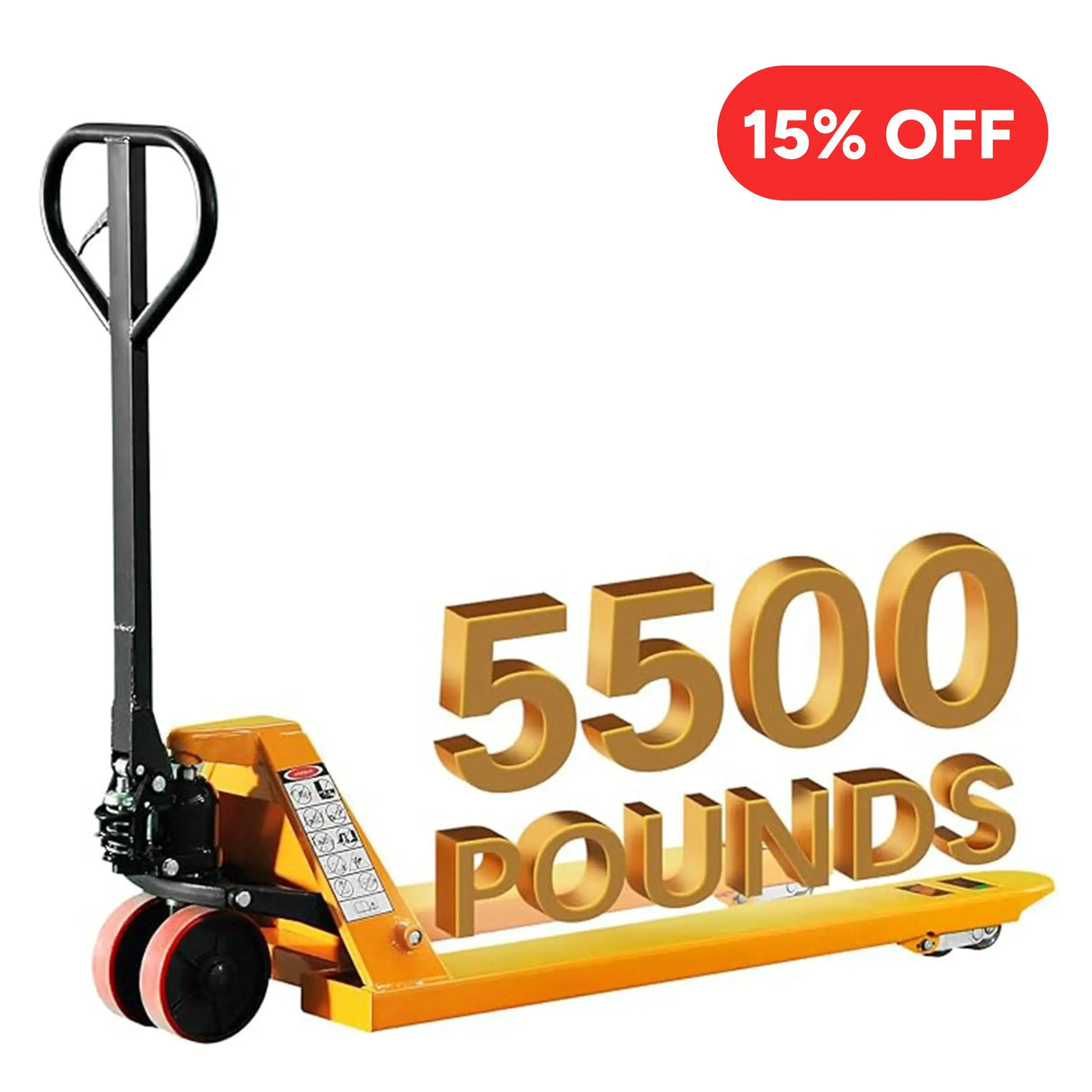 Manual Hydraulic Pallet Jack| 48"x27" Forks | 5500 lbs| PU Wheels | KX-SDC25 KAIXUN