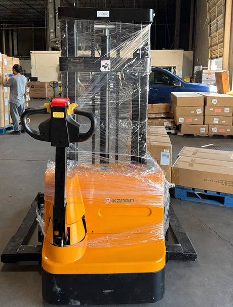 Used Full Electric Stacker 98’’ Lifting Height 3300 lbs Capacity KX-CTD15A-98 KAIXUN