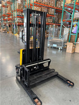 Used Semi-Electric Stacker 3300lbs Capacity, 98'' Lifting Height, Lightly Used Stacker KAIXUN