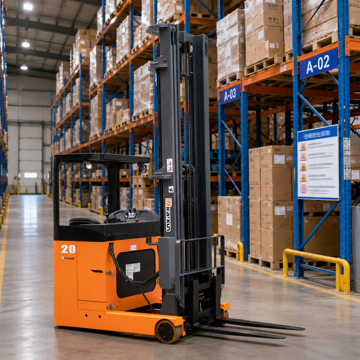 Customizable Electric Reach Truck Forklift | KX-CQDA High-Reach Specialist KAIXUN