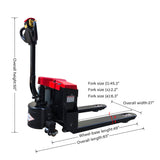 Full Electric Pallet Jack| 4400 lbs| 45"L*27"W Forks| PU Wheels | KX-QDCXa20