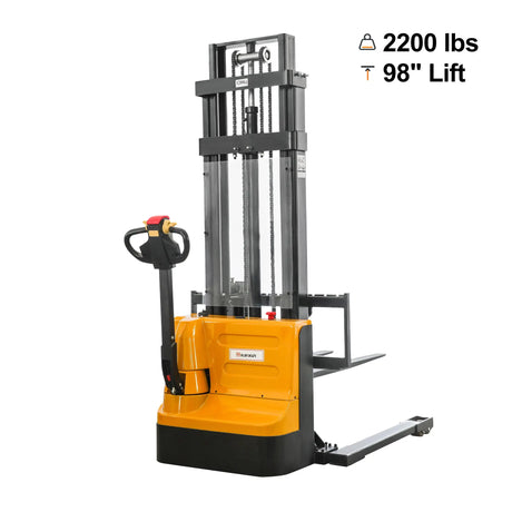 Full Electric Straddle Stacker | 2200 lbs | 98'' Lifting Height | KX-CTD10A-98 KAIXUN