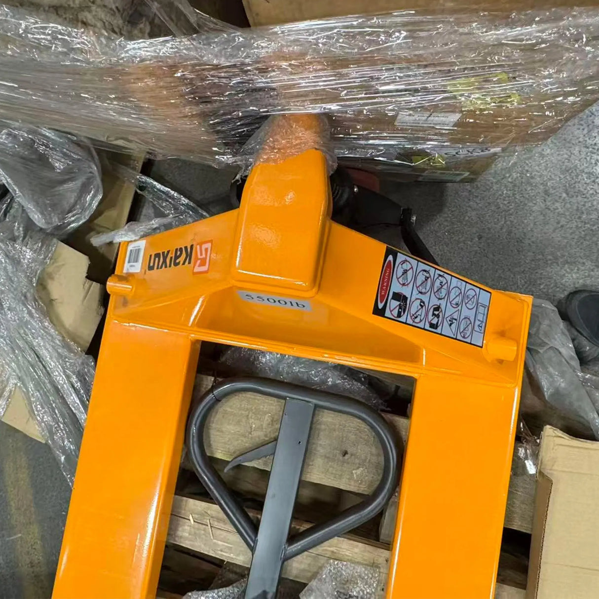 Used Hand Pallet Jack Truck, 5500 lbs, 48"x27" Forks, PU Wheels - Almost new KAIXUN