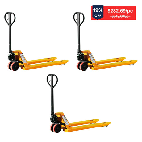 Manual Hydraulic Pallet Jack| 5500 lbs| 48"x27" Forks| PU Wheels | KX-SDC25 KAIXUN