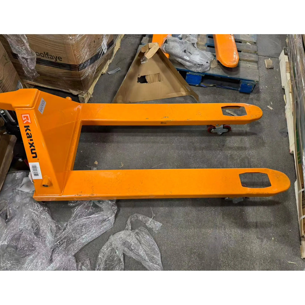 Used Hand Pallet Jack, 6600 lbs, 48"x27" Forks, PU Wheels - Good Condition KAIXUN
