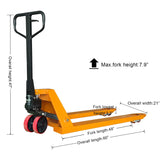 Manual Hydraulic Pallet Jack| 6600 lbs| 48"x27" Forks| PU Wheels | KX-SDC30 KAIXUN