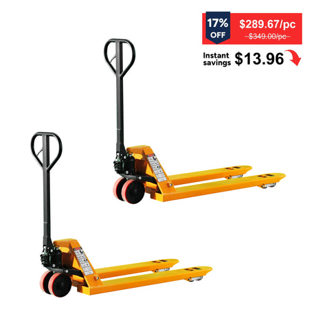 Manual Hydraulic Pallet Jack| 5500 lbs| 48"x27" Forks| PU Wheels | KX-SDC25 KAIXUN