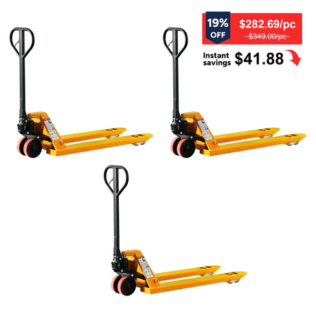 Manual Hydraulic Pallet Jack| 5500 lbs| 48"x27" Forks| PU Wheels | KX-SDC25 KAIXUN