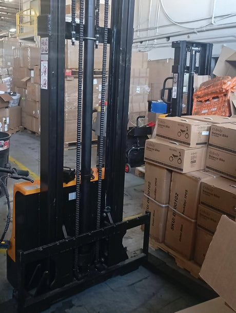 Used Full Electric Stacker 3300 lbs Capacity, 118'' Lifting Height, Nearly New Stacker KX-CTD15A KAIXUN