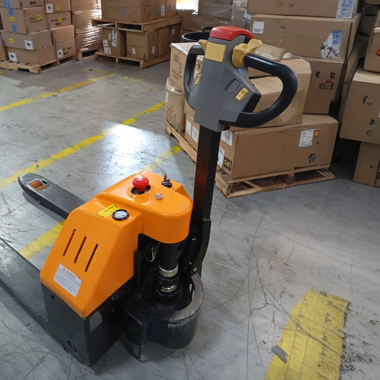 Used Full-Electric Pallet Jack | 3300lbs| 45"L x 27"W Forks| PU wheels| KX-QDCX15 KAIXUN